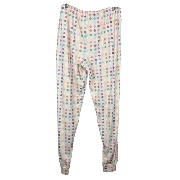 Polkadot England Pajama Pants Lounge Joggers Soft Colorful Women's L - Picture 5 of 9